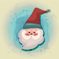 Cute Santa Claus Facial Expression Isolated Detailed Vector Illustration 07