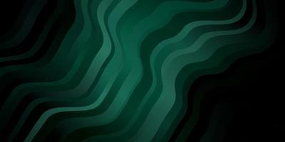 Dark Green vector pattern with wry lines.