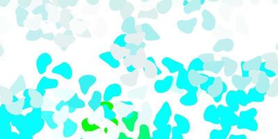 Light blue, green vector texture with memphis shapes.