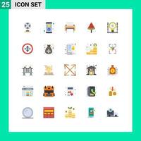 25 User Interface Flat Color Pack of modern Signs and Symbols of summer pizza confidential shredder file Editable Vector Design Elements