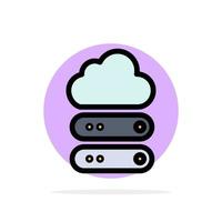 Big Cloud Data Storage Abstract Circle Background Flat color Icon vector