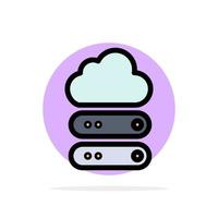 Big Cloud Data Storage Abstract Circle Background Flat color Icon vector