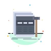 Internet page web webpage wireframe Flat Color Icon Vector