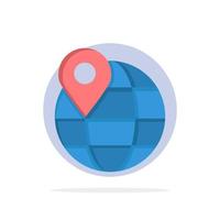 Location Map Globe Internet Abstract Circle Background Flat color Icon vector