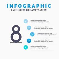 Eight 8th 8  Infographics Presentation Template 5 Steps Presentation vector