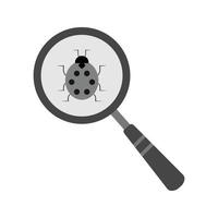 Bug Fixing Flat Greyscale Icon vector