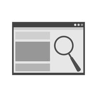 Internet Search Flat Greyscale Icon vector