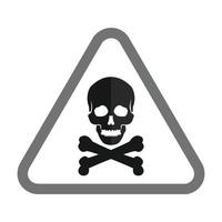 Danger Flat Greyscale Icon vector