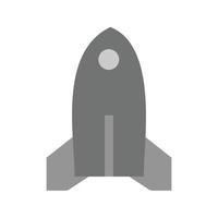 Toy Jet II Flat Greyscale Icon vector