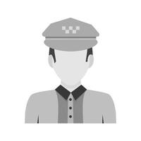 Traffic policeman Flat Greyscale Icon vector