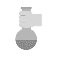 Holding Flask Flat Greyscale Icon vector