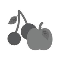 Fruits Flat Greyscale Icon vector