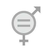 Gender Equality Flat Greyscale Icon vector
