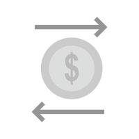 Transactions Flat Greyscale Icon vector