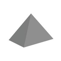 Pyramid Flat Greyscale Icon vector