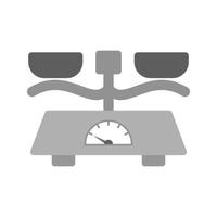 Measuring Scale Flat Greyscale Icon vector