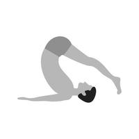 Plow Pose Flat Greyscale Icon vector