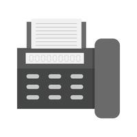 Fax Flat Greyscale Icon vector