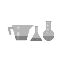 Chemistry Equipment Flat Greyscale Icon vector