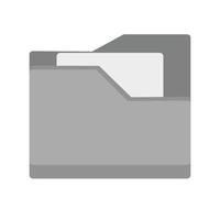 administrador de archivos icono plano en escala de grises vector