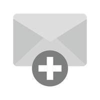 Add Envelop Flat Greyscale Icon vector