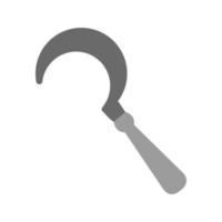 Sickle Flat Greyscale Icon vector
