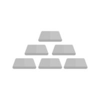 Gold Bars Flat Greyscale Icon vector