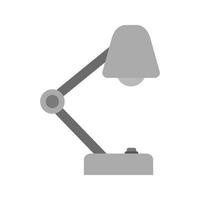 Table Lamp Flat Greyscale Icon vector