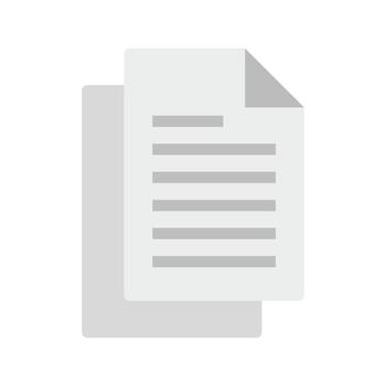 Documents Flat Greyscale Icon vector