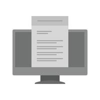 Online Lectures Flat Greyscale Icon vector