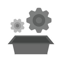 herramientas de desarrollo icono plano en escala de grises vector