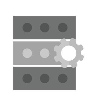 Manage Data Flat Greyscale Icon vector