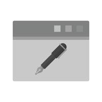 Edit Webpage Flat Greyscale Icon vector