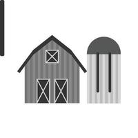 silo plano icono en escala de grises vector