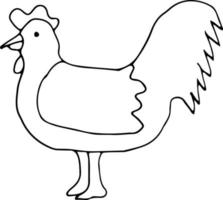 Bird icon, thin line style, flat design, hand drawn, hand drawn illustration vector