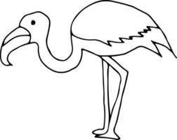 Bird icon, thin line style, flat design, hand drawn, hand drawn illustration vector
