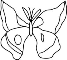 último diseño dibujado a mano de mariposa vector