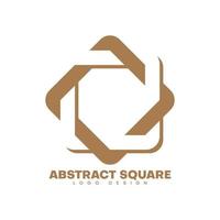 abstract square logo design template in brown color. vector illustration