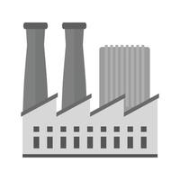 Factory III Flat Greyscale Icon vector