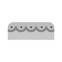 Cake small Flat Greyscale Icon vector