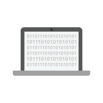 icono de escala de grises plana de acceso digital vector