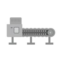 Conveyor II Flat Greyscale Icon vector