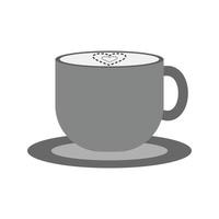 Latte Flat Greyscale Icon vector