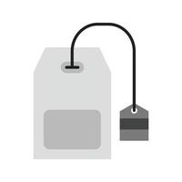 Tea Bag Flat Greyscale Icon vector