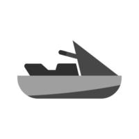 Jet Ski Flat Greyscale Icon vector