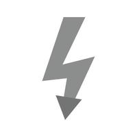 High Voltage Flat Greyscale Icon vector