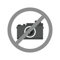 No Pictures Flat Greyscale Icon vector