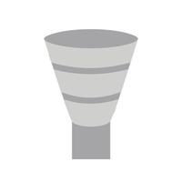 Funnel Chart Flat Greyscale Icon vector