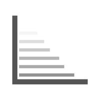 Horizontal Bar Chart Flat Greyscale Icon vector