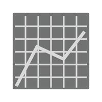 Trend Chart Flat Greyscale Icon vector